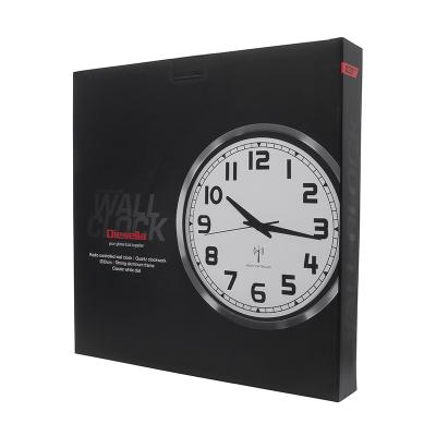 Radio-controlled wall clock Ø30 cm with strong aluminum frame and classic white dial